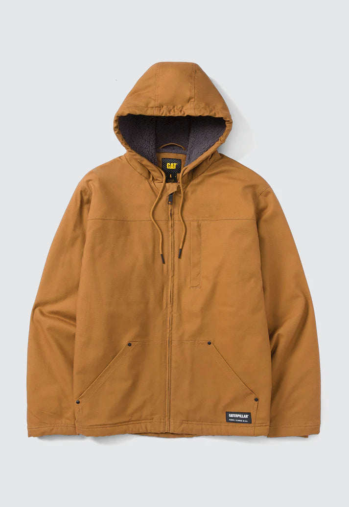 CAT Hooded Sherpa Lined Jacket
