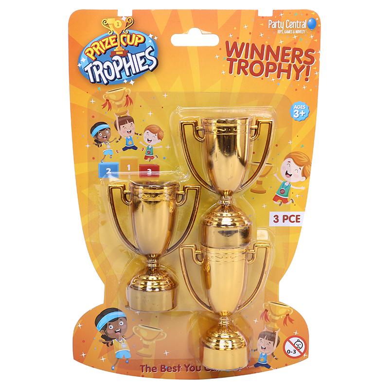Gold Medal Trophies 3pk 5.5cm x 8cm