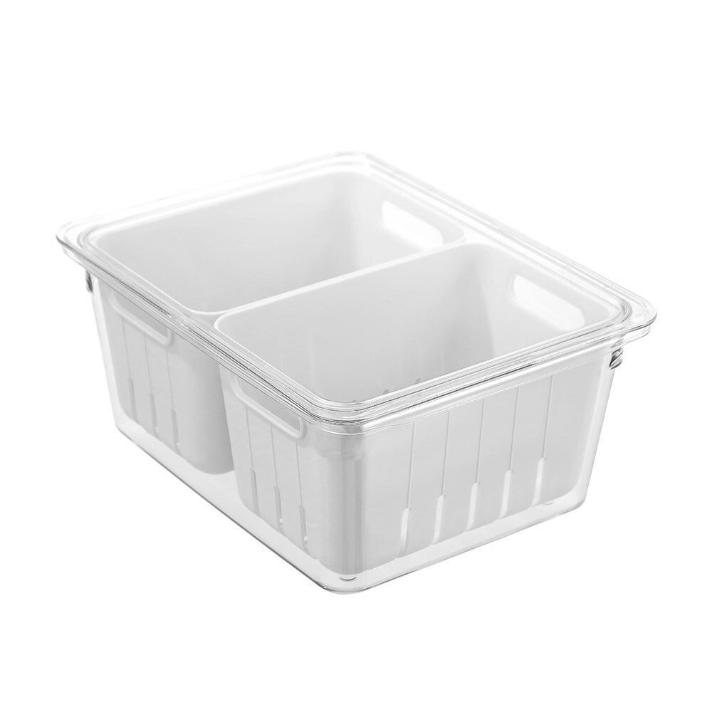 Fruit/Vegie Storer 2L 2 Section 22X17.5X10cm xx