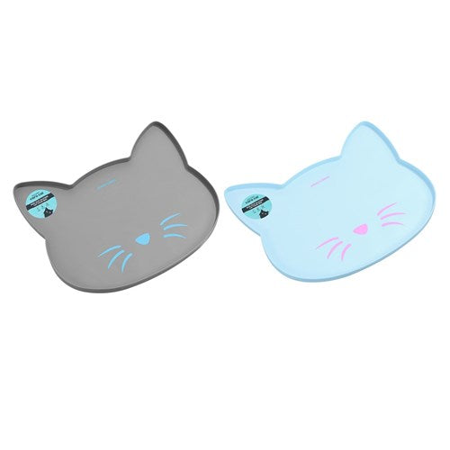 Cat Silicone Feeding Mat 45.5x39cm 2 Assorted