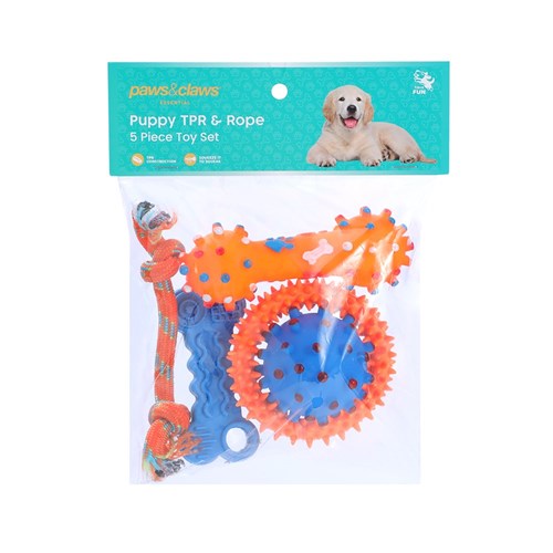 Puppy Pack 5pc Tpr & Rope
