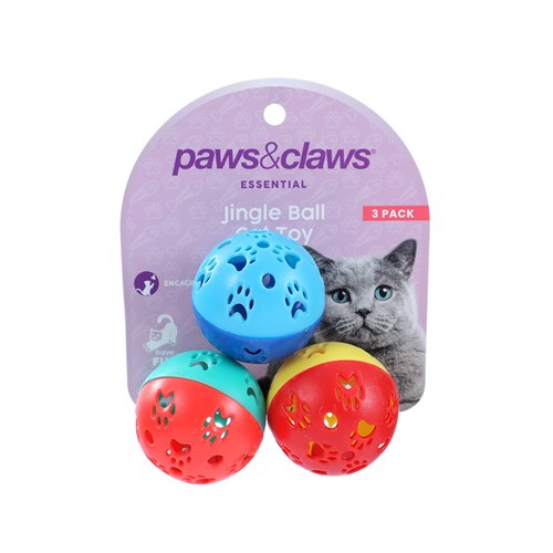 Bell Ball Cat Toy 3pk 5cm
