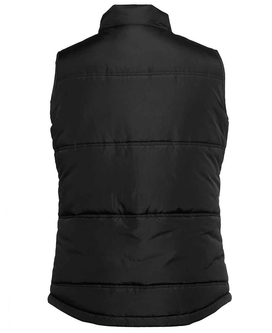 JB's Wear Ladies Adventure Puffer Vest - Black/Grey