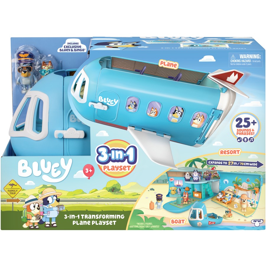 Bluey 3-in-1 Airplane Playset xx
