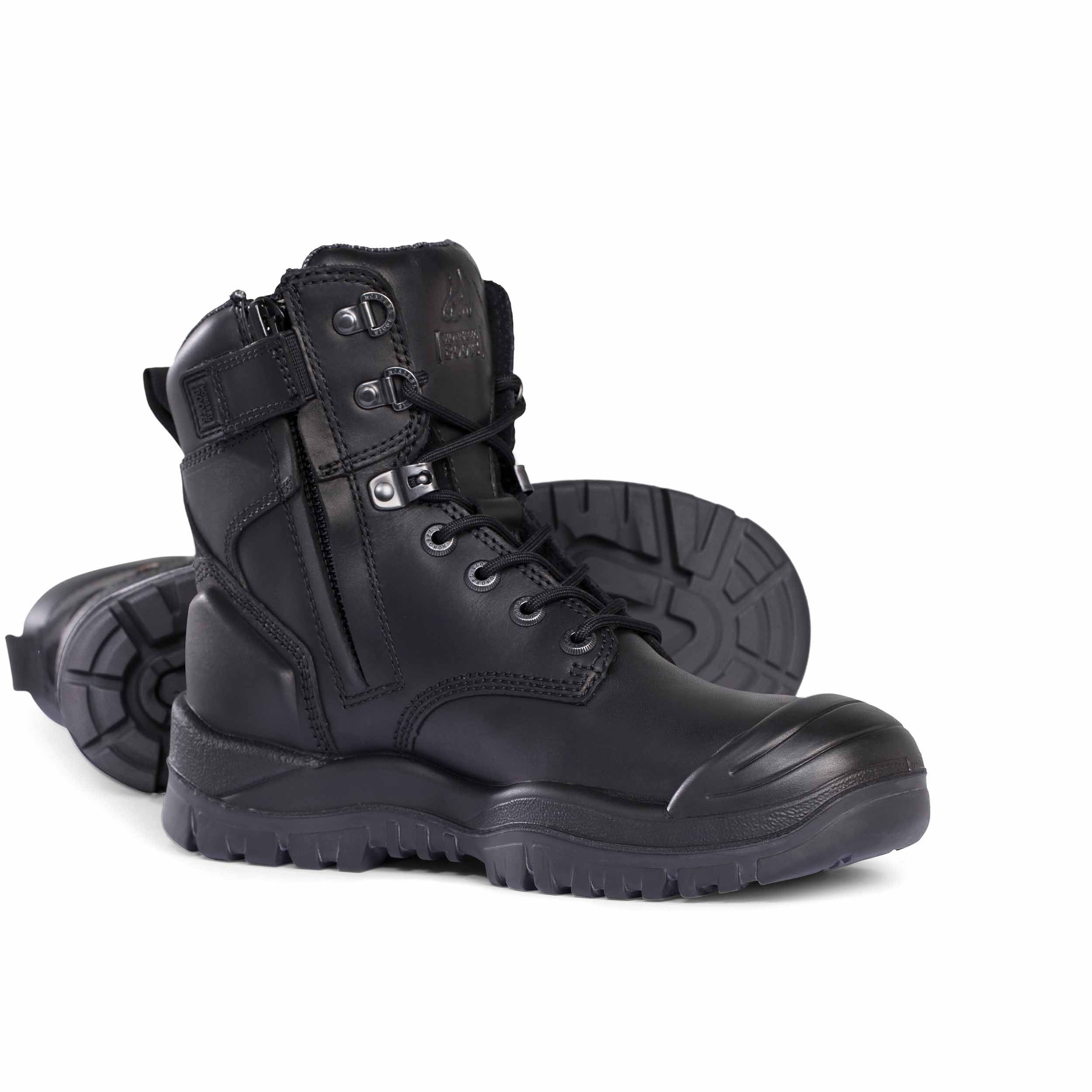 Mongrel Boot High Leg ZipSider Boot w/Scuff Cap Vibram Sole