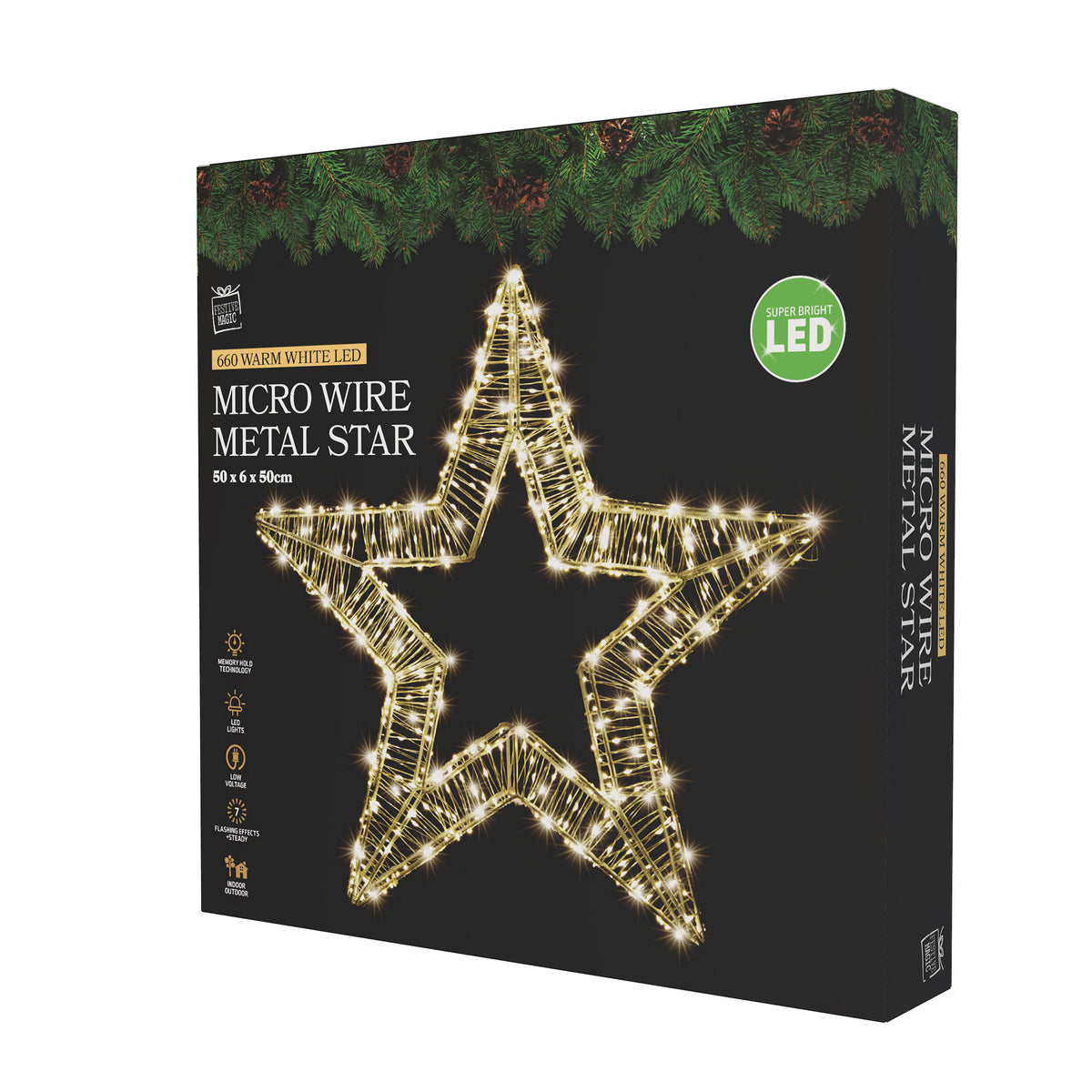 Starry Wire Gold Snowflake/Star Speed Flash Assorted