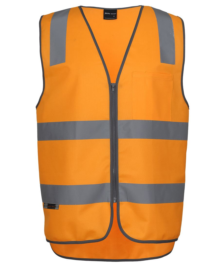 JB's Wear Vic Rail (D+N) Zip Safety Vest