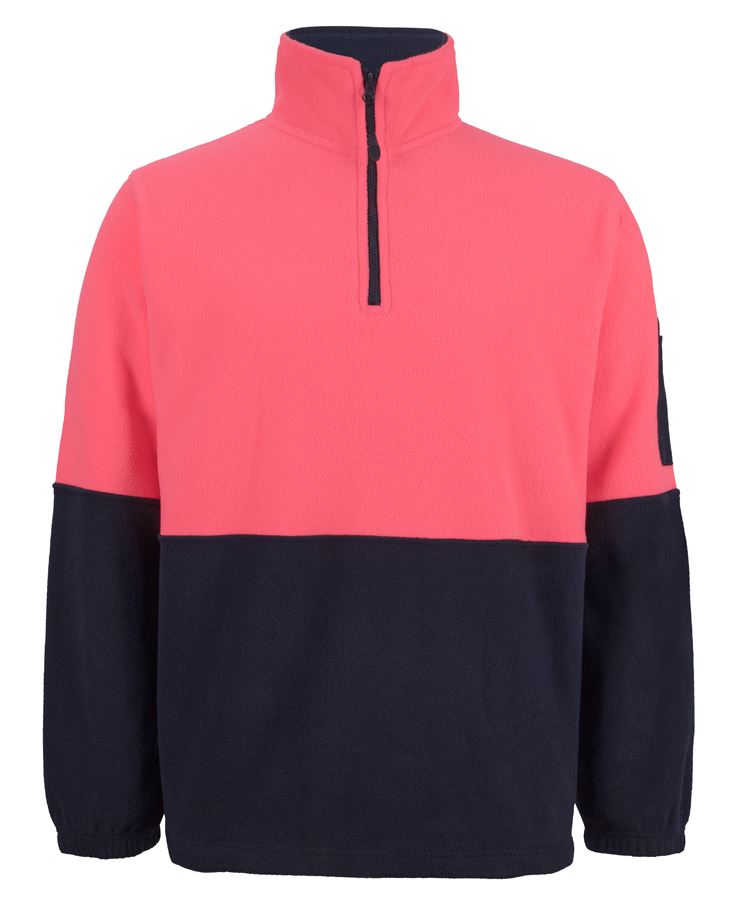 JB's Wear Hi Vis 1/2 Zip Polar Jumper Pink/Navy
