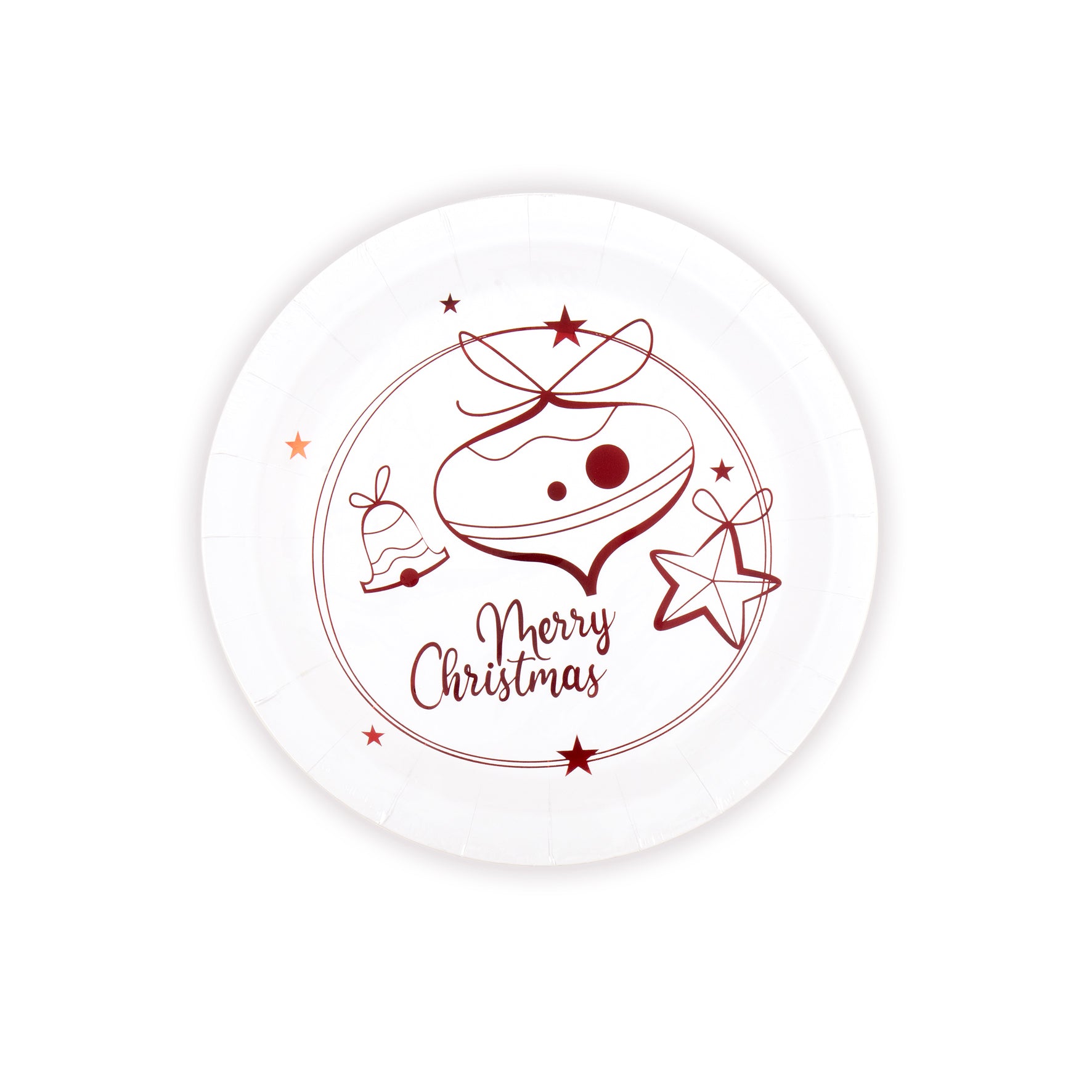 Paper Plate 230mm Xmas Gold Foil 10pk