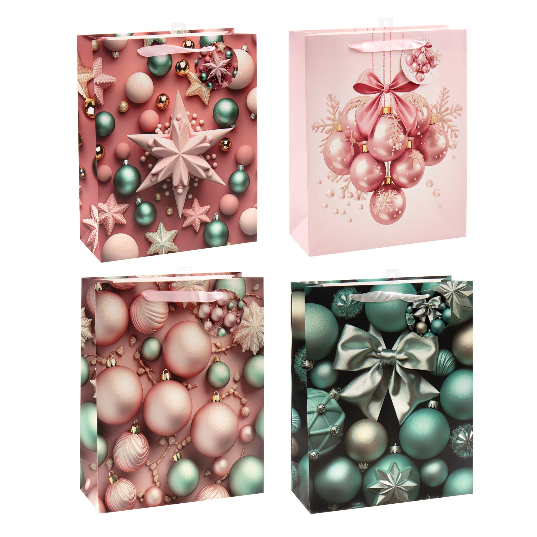 Gift Bag Xmas w Crystal Glitter