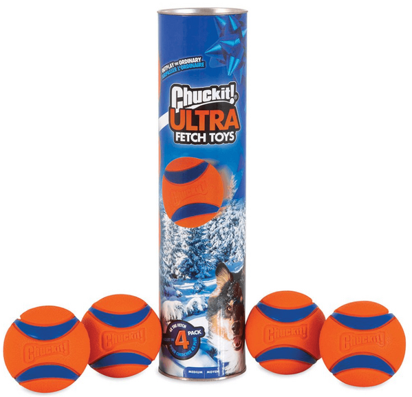 Chuckit! Ultra Ball Medium Canister Of 4 xx