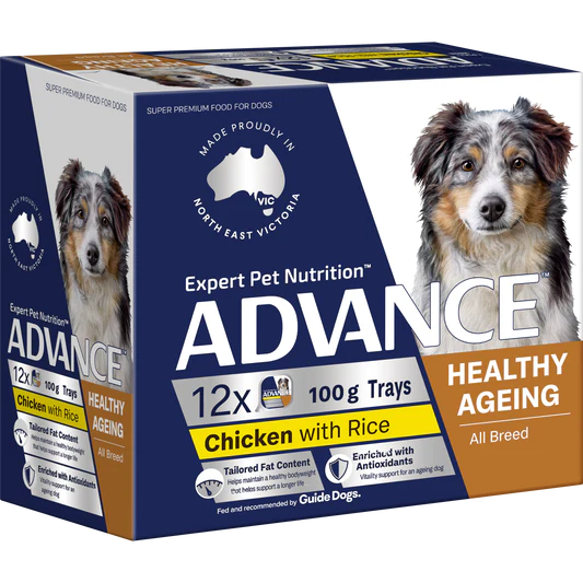 Advance Healthy Ageing Adult All Breed Chicken with Rice Trays 12 x 100g