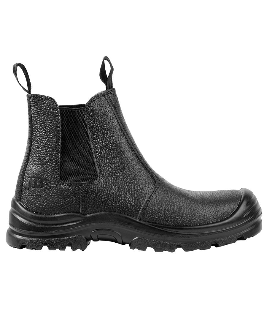 JB's Wear Rock Face Elastic Sided Safety Boot - Black