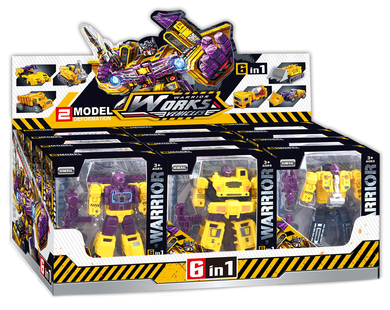 Transformable Robot Warrior Small assorted