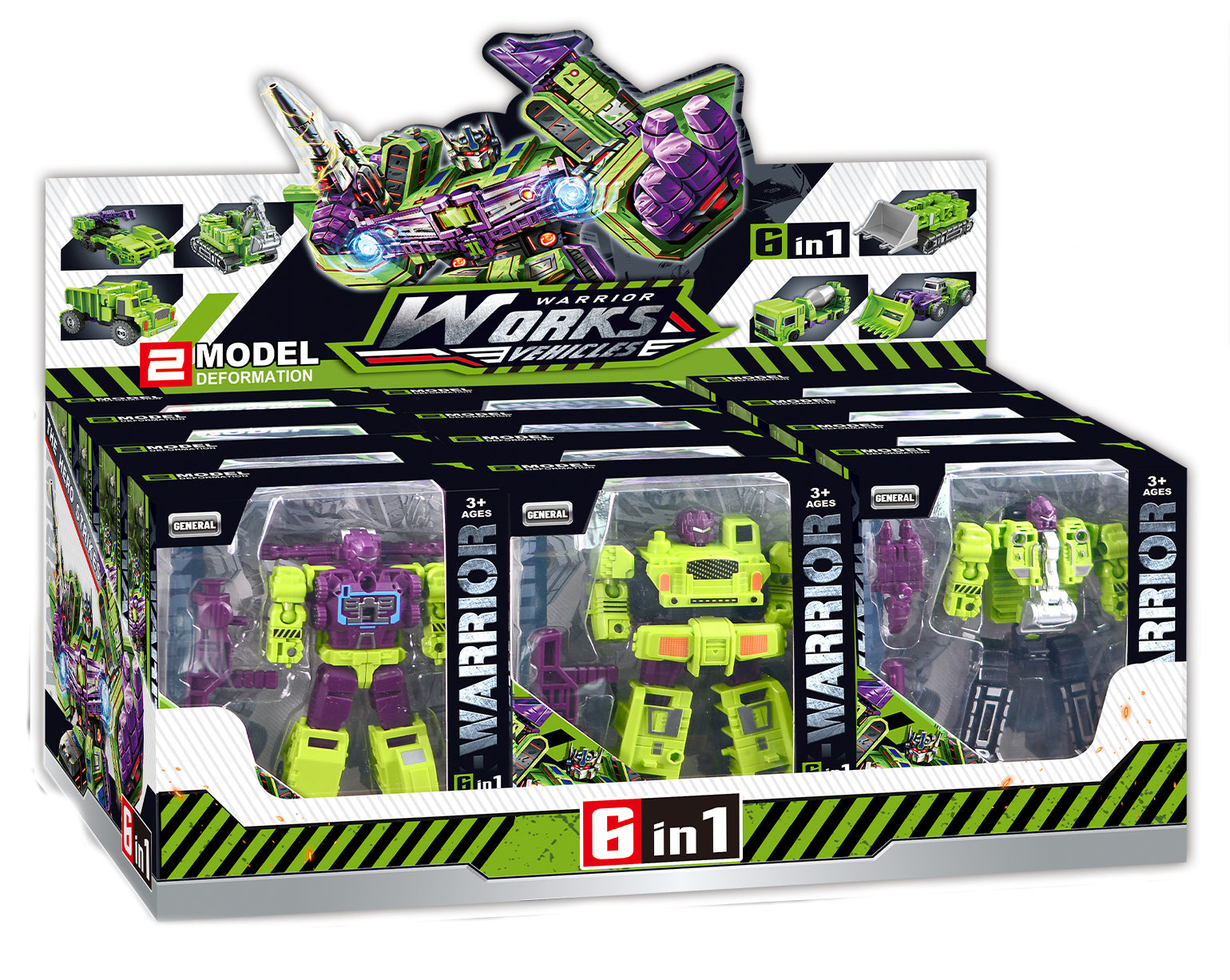 Transformable Robot Warrior Small assorted