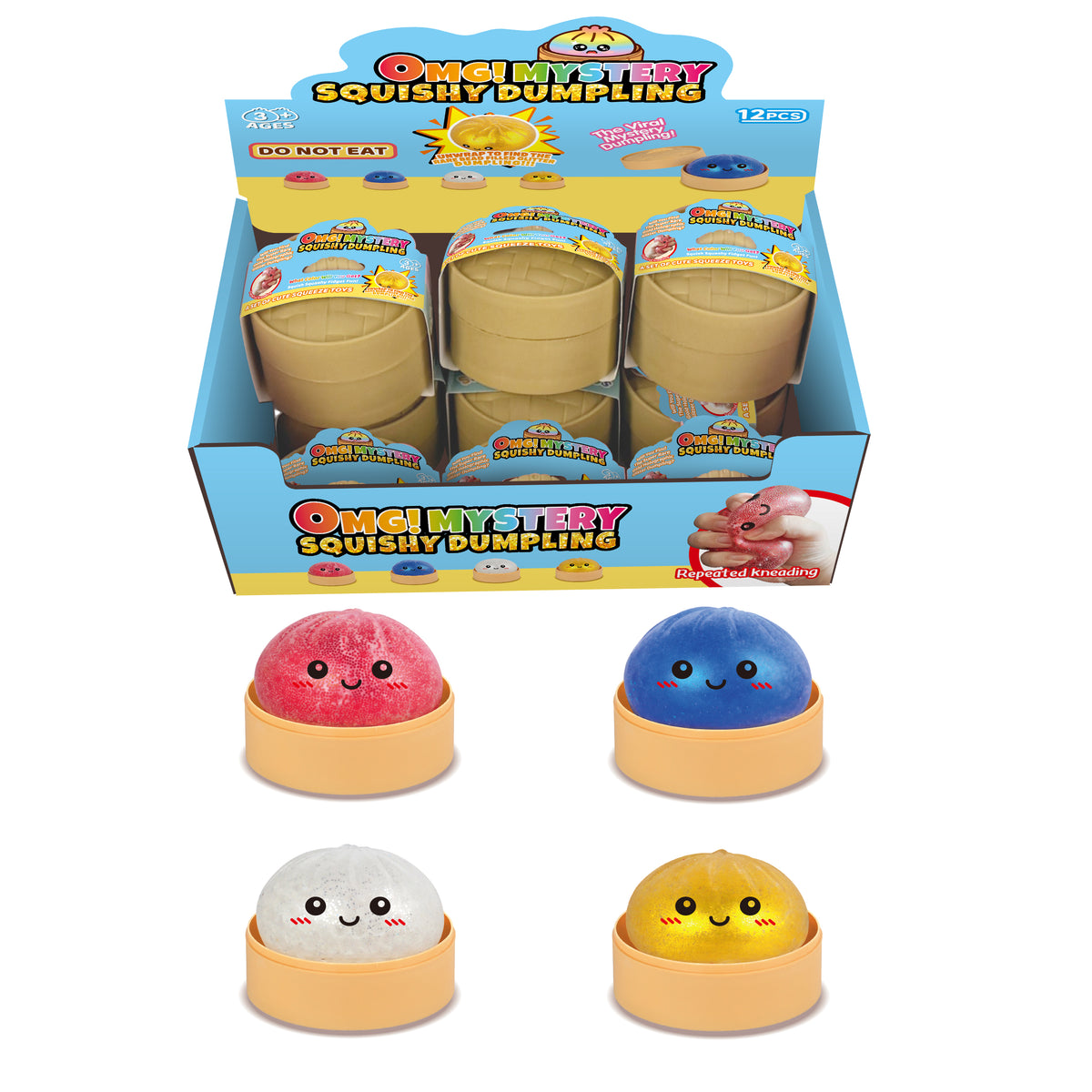 Squishy Mystery Bead Filled 8.5cm Dumpling assorted XX