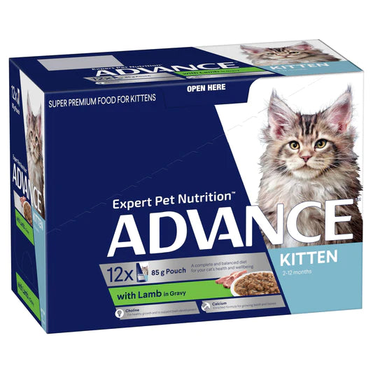Advance Kitten Lamb in Gravy Pouches 12 x 85g