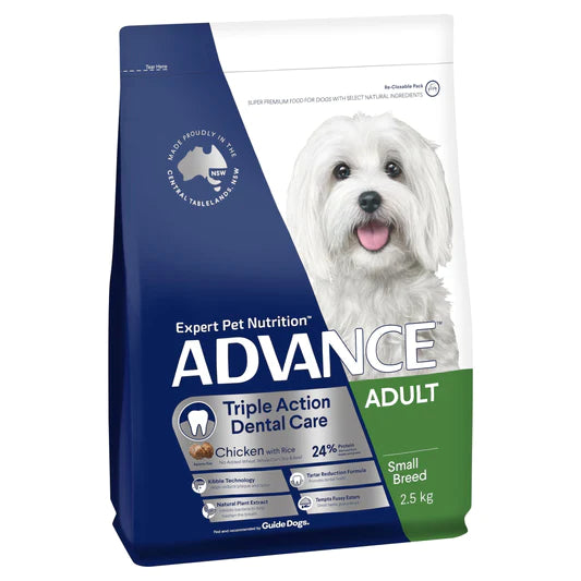Advance Adult Small Breed Dental Care Triple Action Chicken with Rice Dry Dog Food