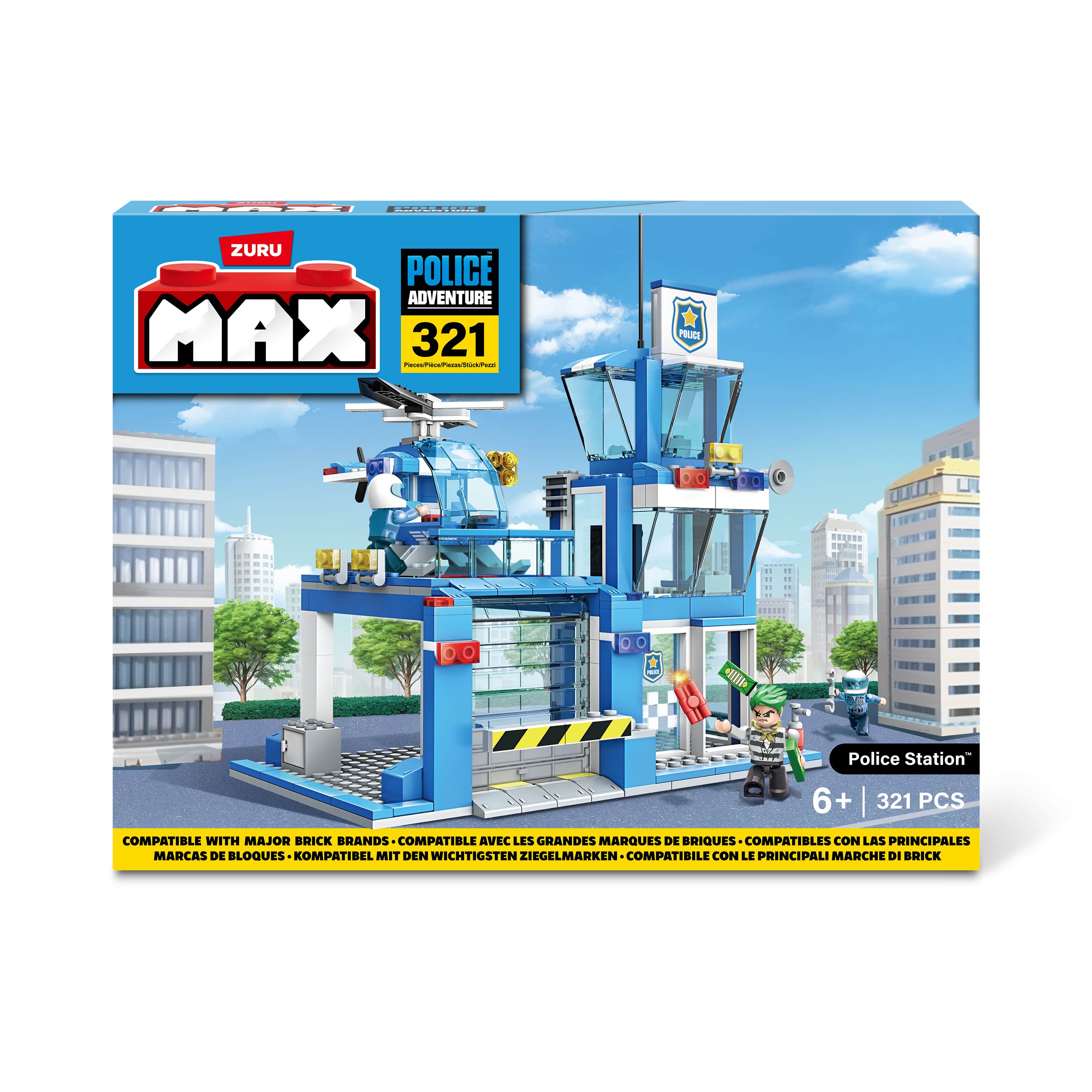ZURU MAX Build City Police Station Playset 321 Bricks xx