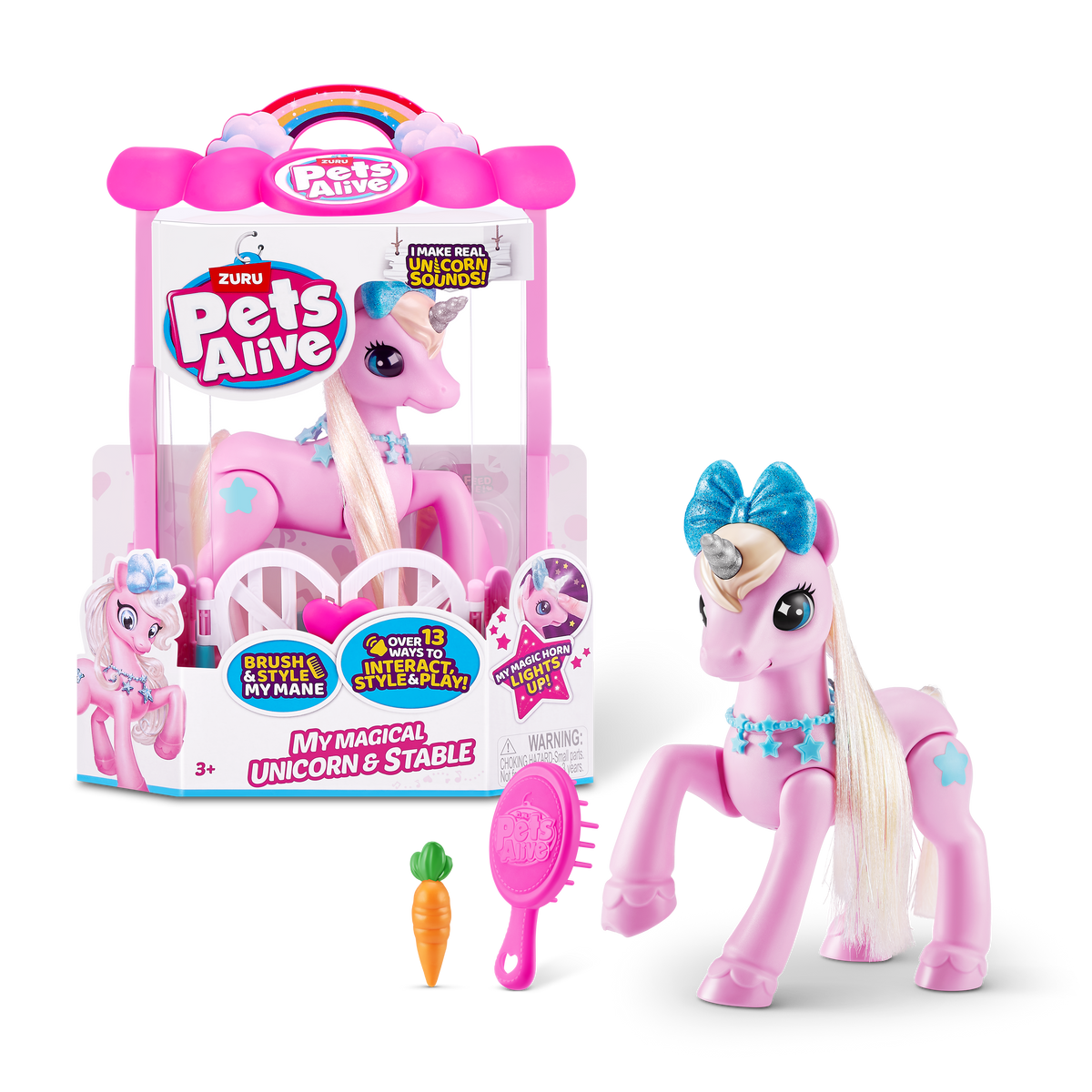 ZURU Pet's Alive Unicorn & Pony Playset assorted