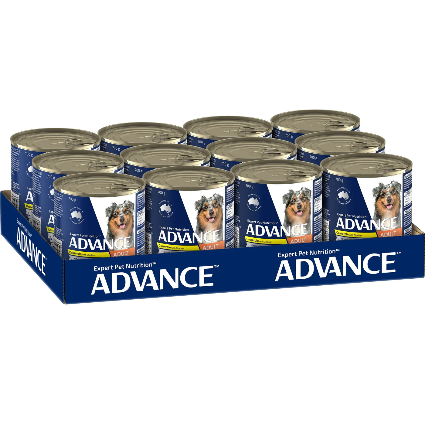 Advance All Breed Adult Dog Wet Food Casserole With Chicken 700g X 12