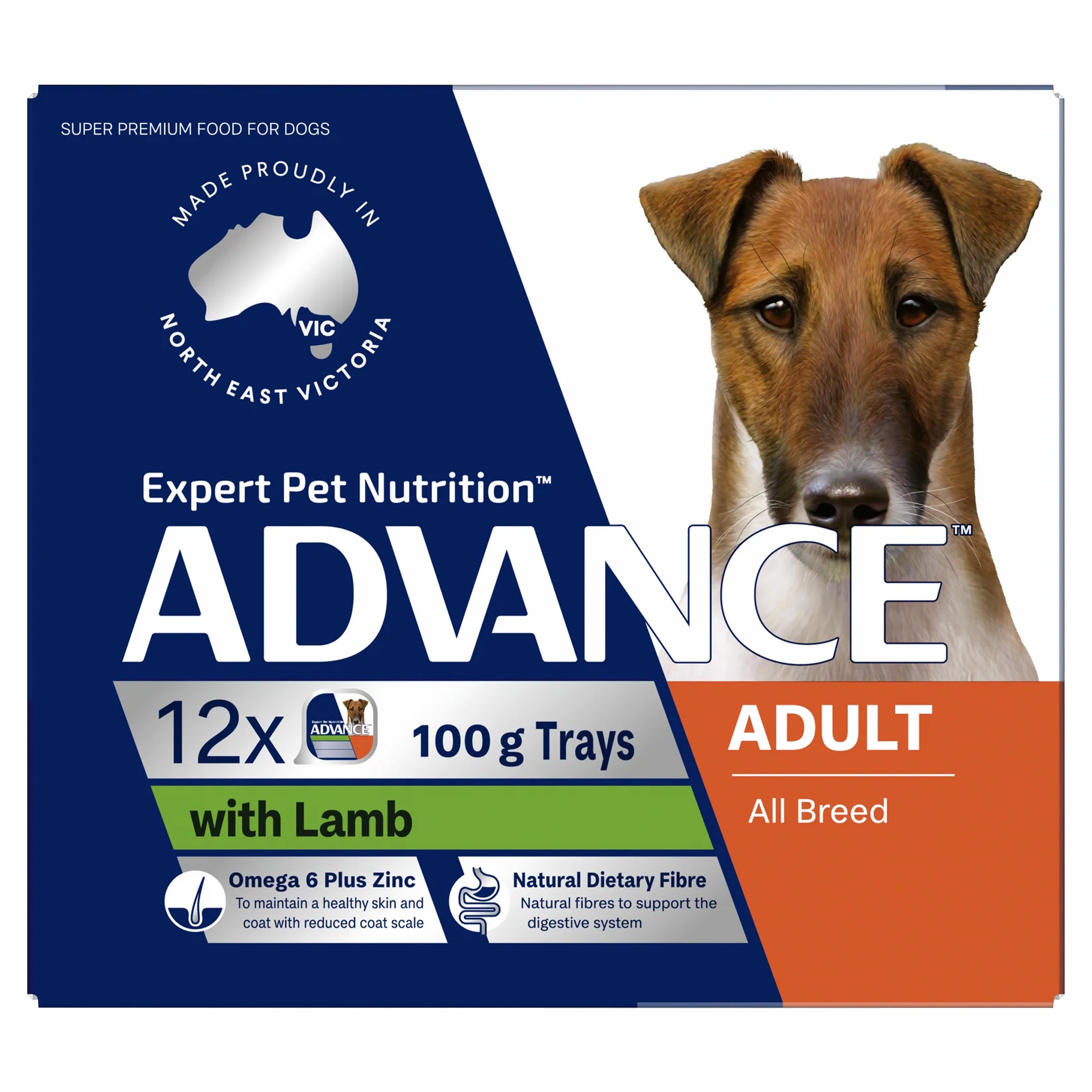 Advance Adult All Breed with Lamb 12 x 100g