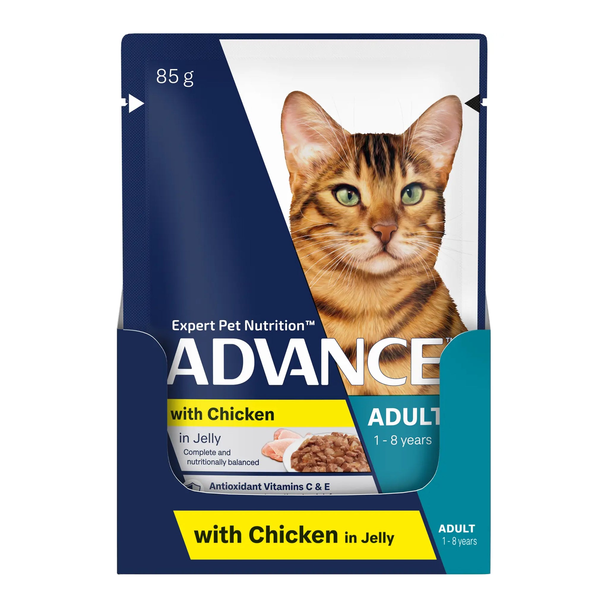 Advance Cat Adult Chicken in Jelly Pouches 12 x 85g