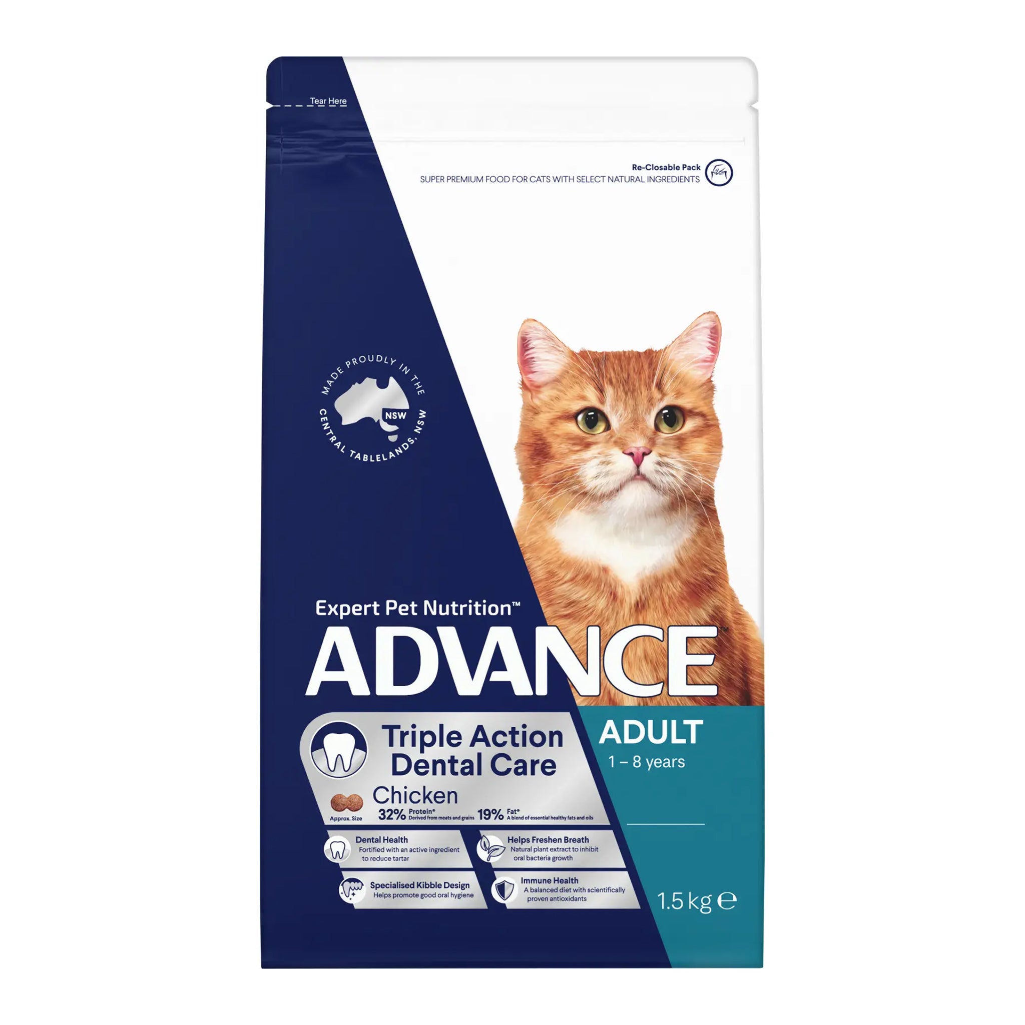 Advance Cat Adult Triple Action Dental Chicken