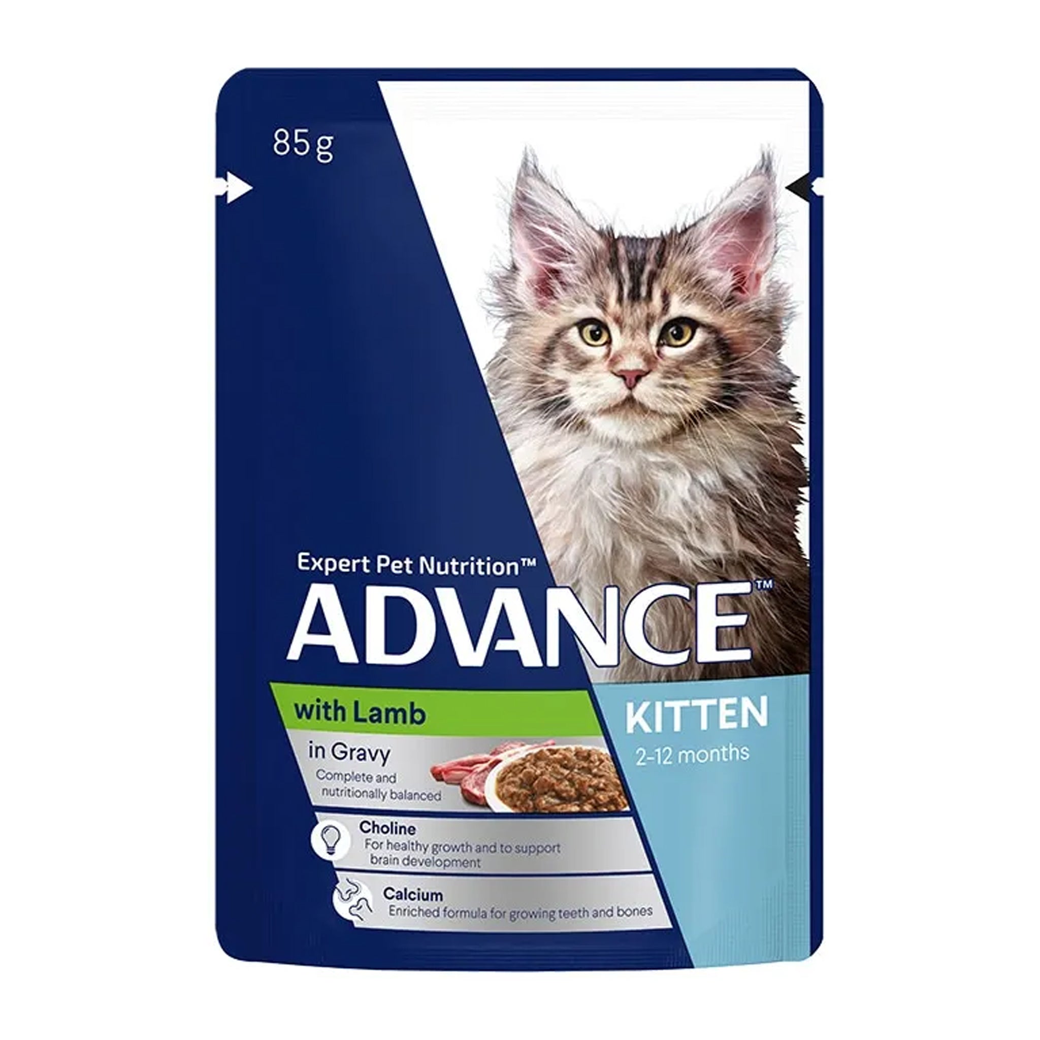 Advance Kitten Lamb in Gravy Pouches 12 x 85g