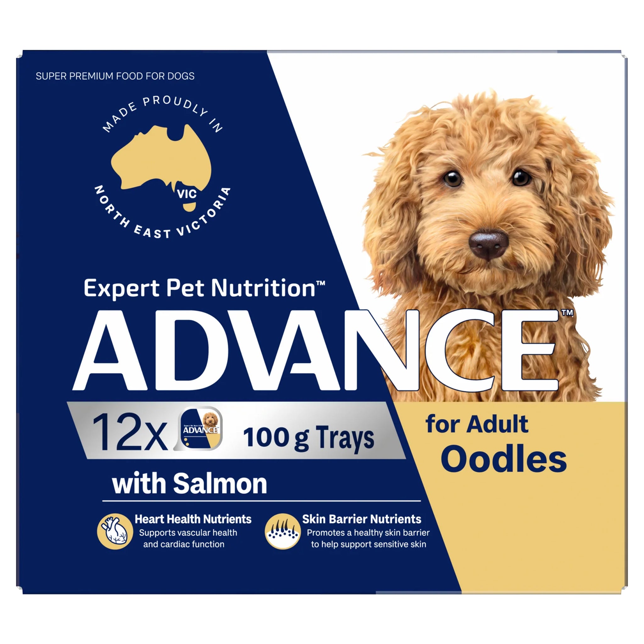 Advance Oodles Adult with Salmon Trays 12 x 100g
