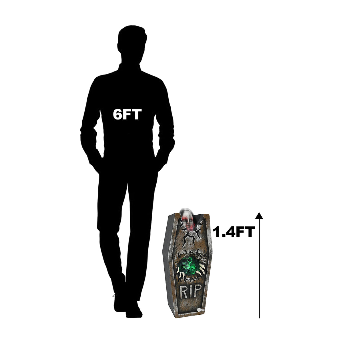 Animated Tombstone 43cm Assorted