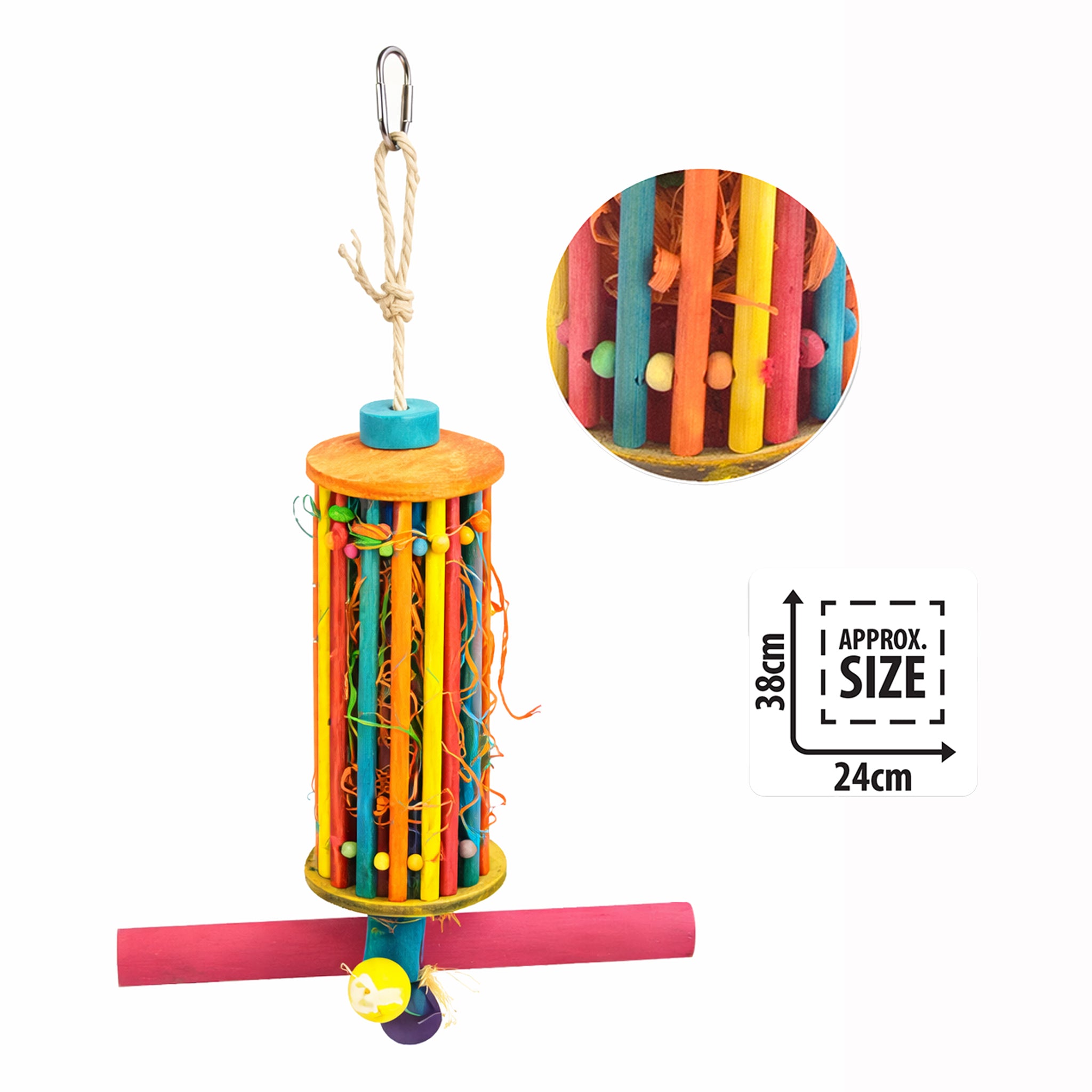 Bainbridge Bird Toys - Interactive Foraging Stick Tube