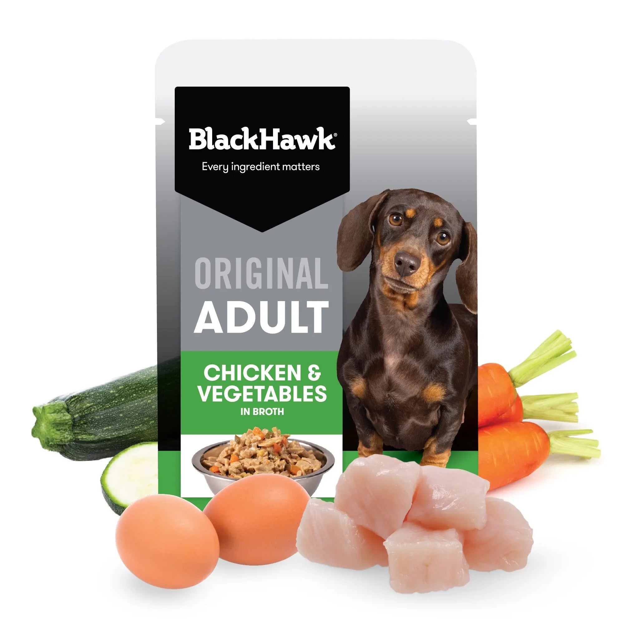 Black Hawk Original Adult Wet Dog Food 85g – 12 Pack