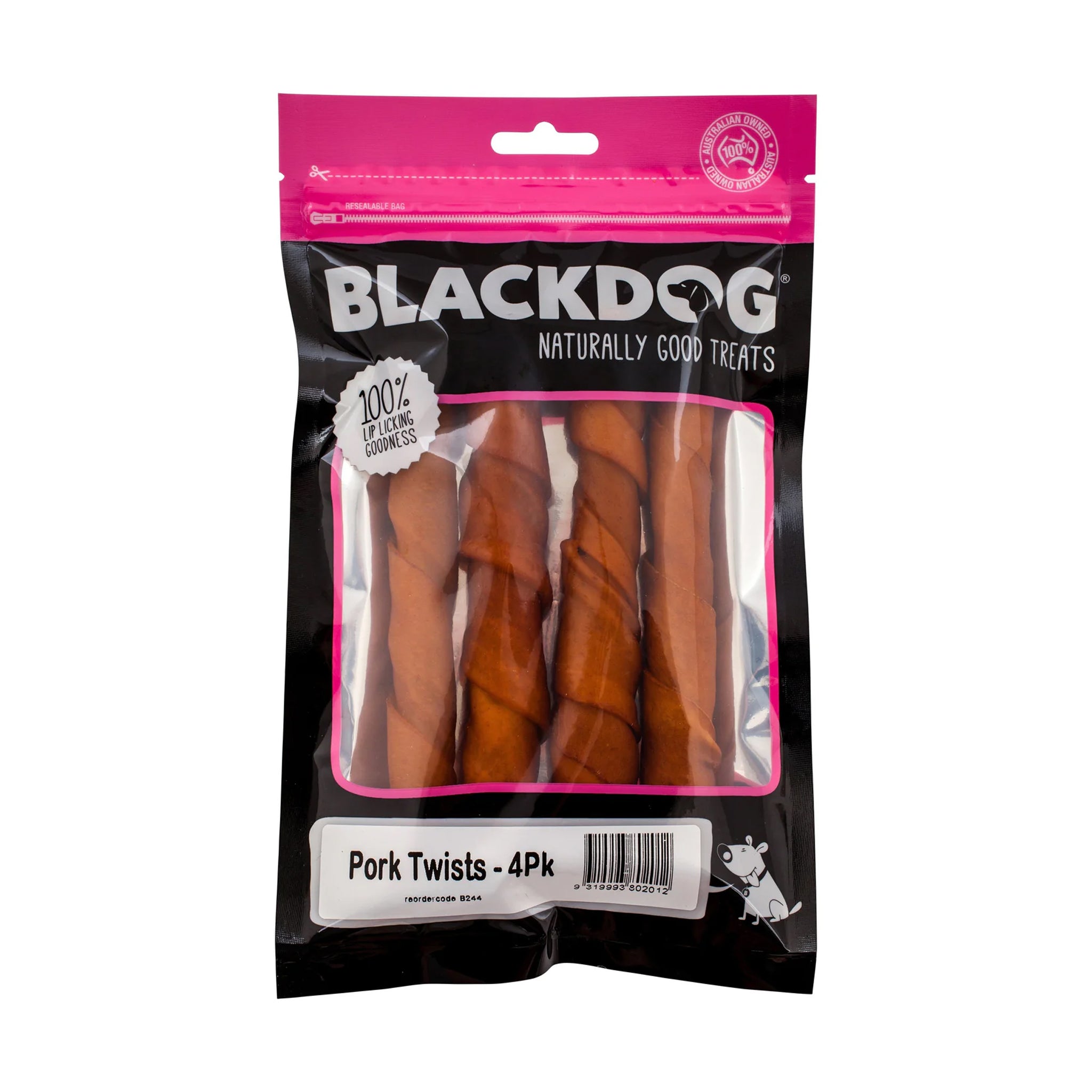 Blackdog Pork Twists Dog Treats