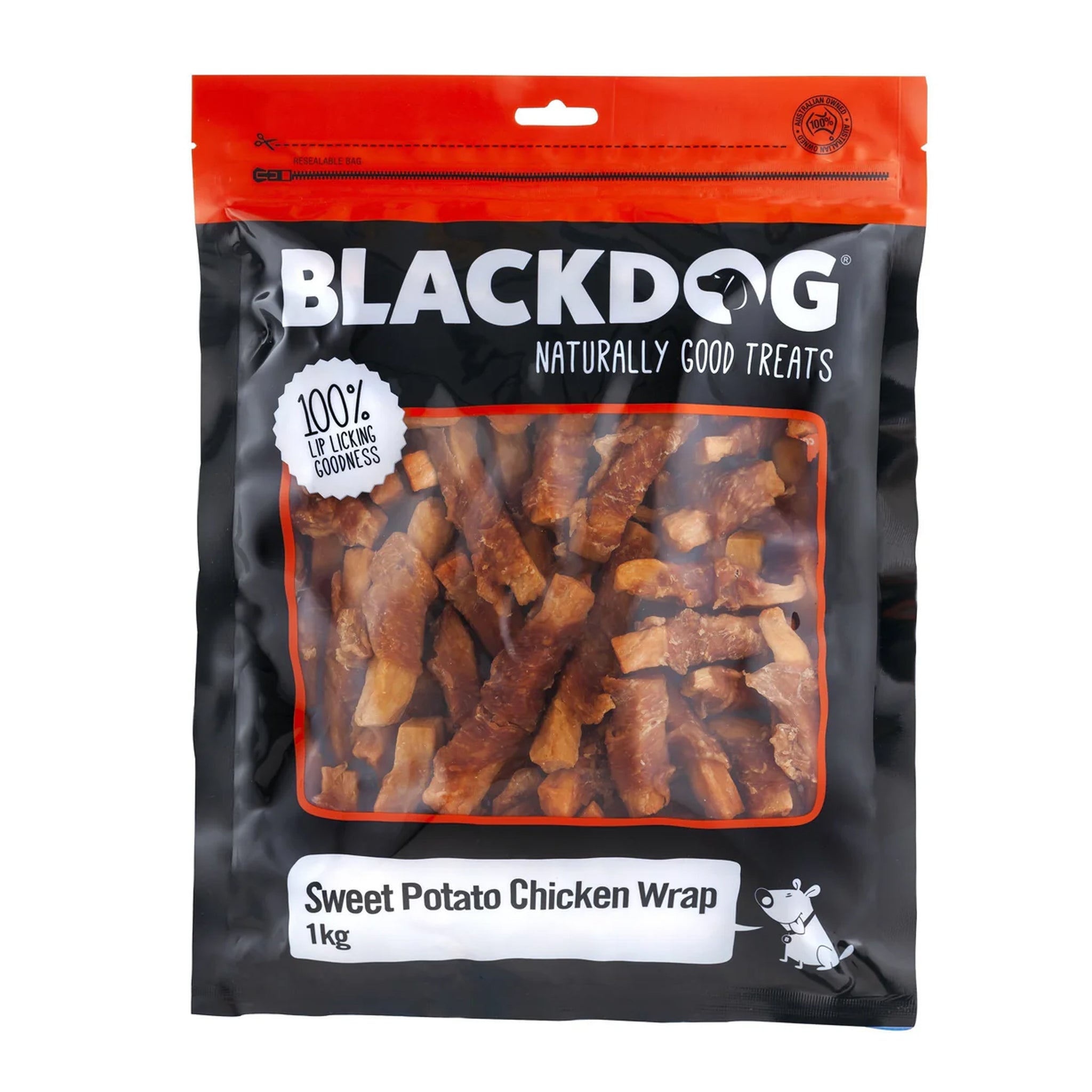 Blackdog Sweet Potato & Chicken Wrap Dog Treats 1kg
