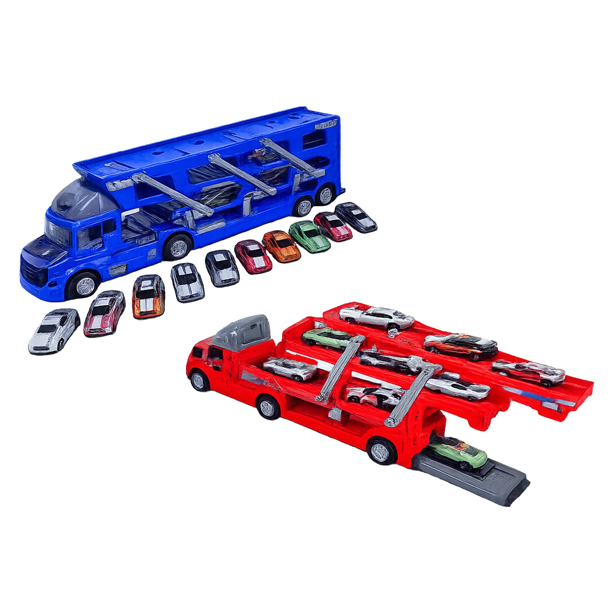 Car Carrier Launcher Truck with 9 Cars