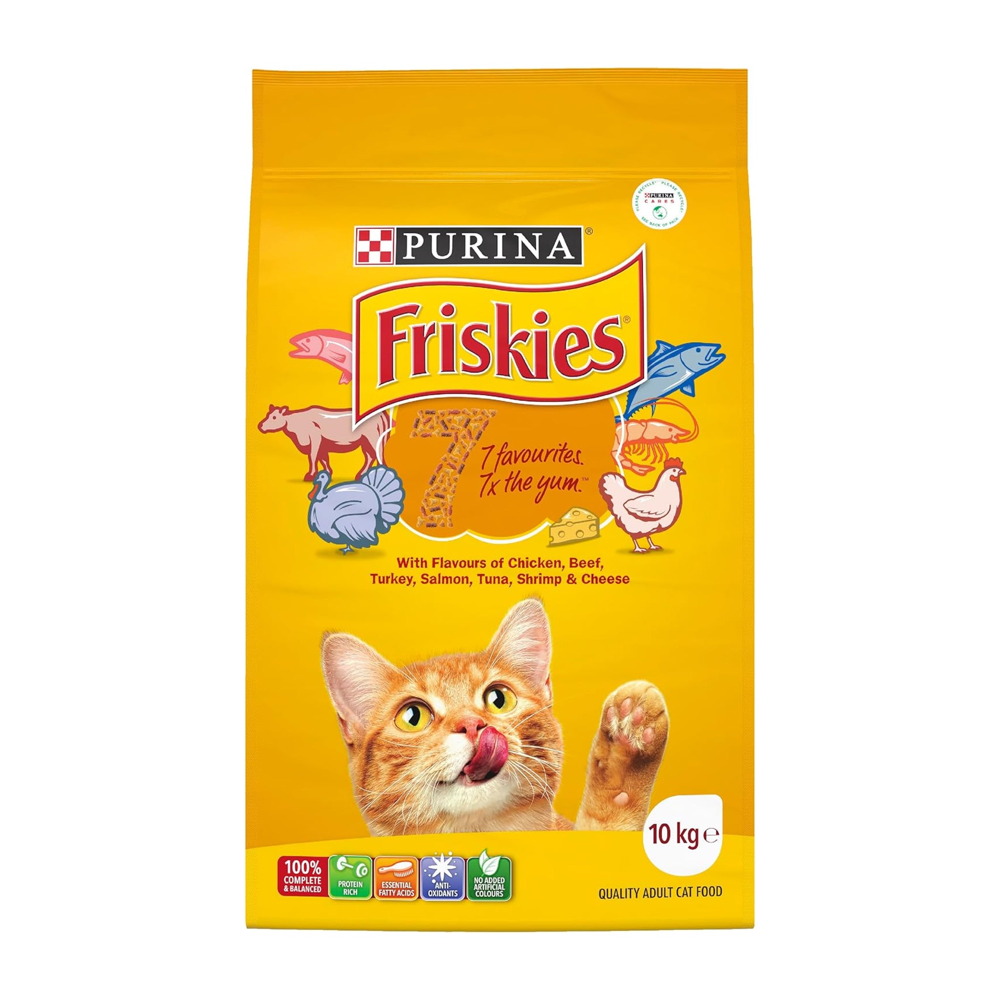 Cat Dry Adult Food 10kg – 7 Flavours, Meaty Grills or Seafood Sensations