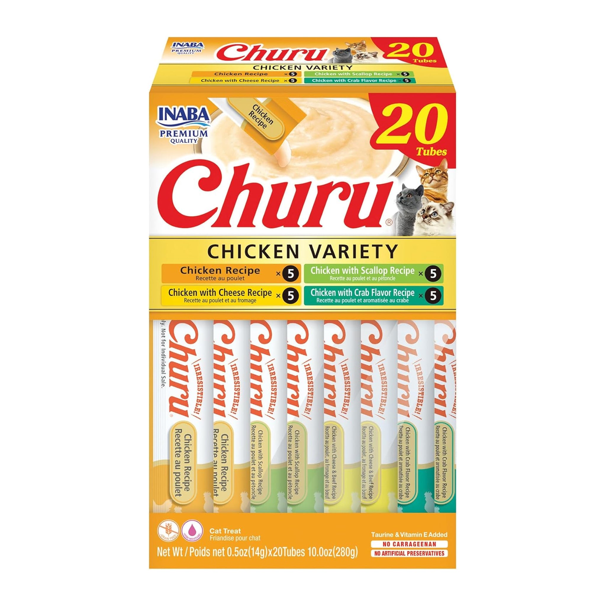 Churu Chicken Variety Pack Cat Treats – 20 Tubes
