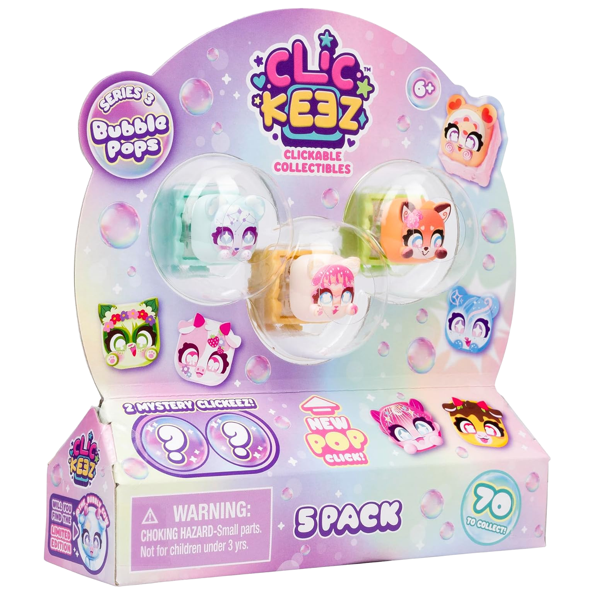 Clickeez Series 3 Bubble Pops - 5 Pack