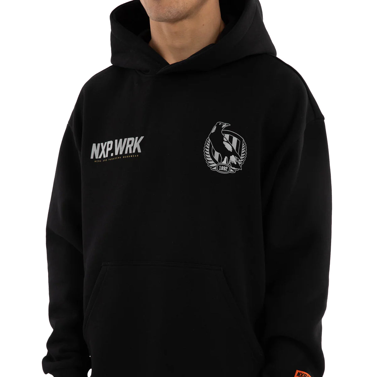Collingwood Magpies Subject Hoodie Jet Black