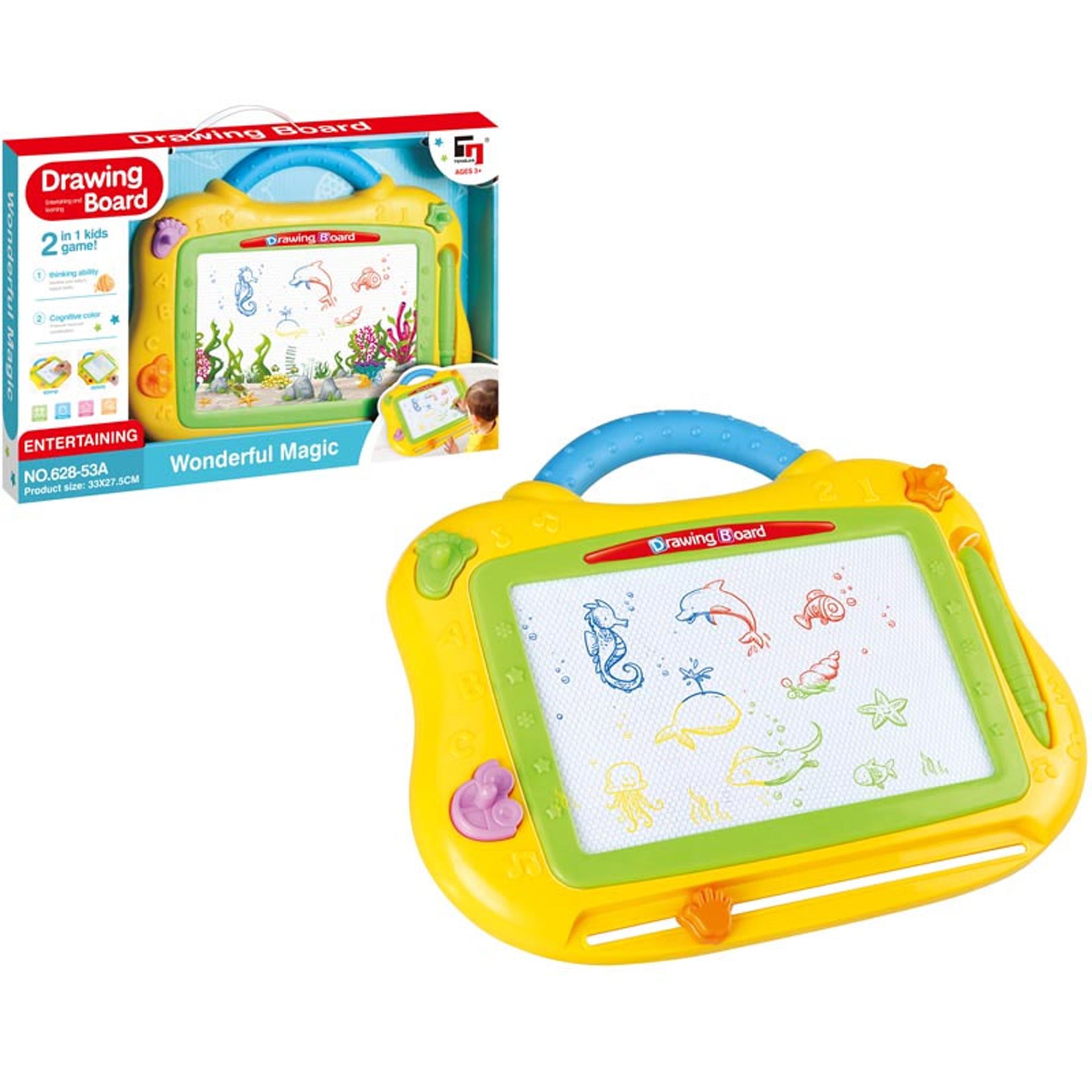 Colour Magnetic Drawing Board with Handle Small