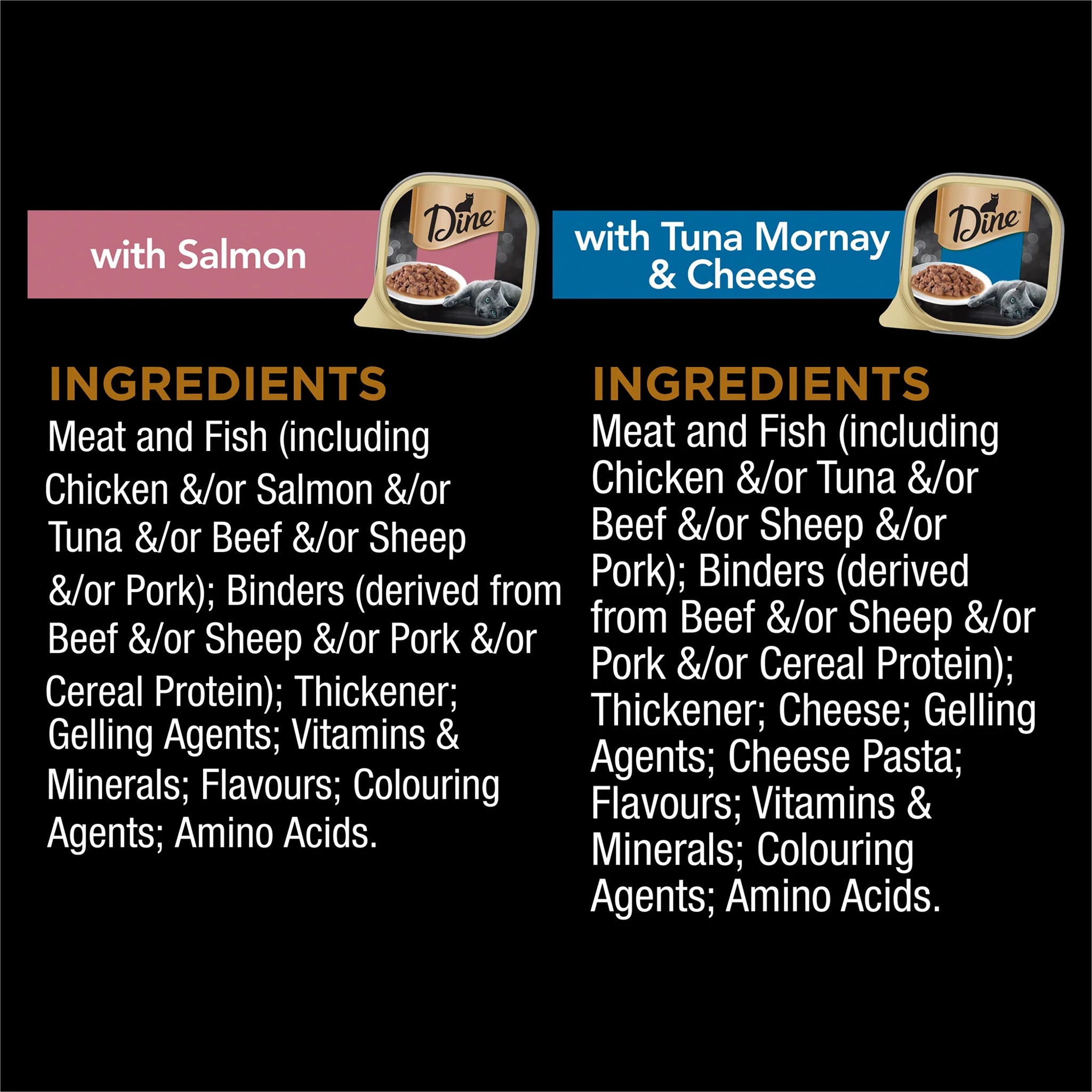 Dine Classic Salmon & Tuna Mornay with Cheese in Gravy Wet Cat Food 28 x 85g