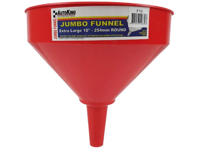 AUTOKING 10" Big Plastic Funnel Red 22mm Bottom