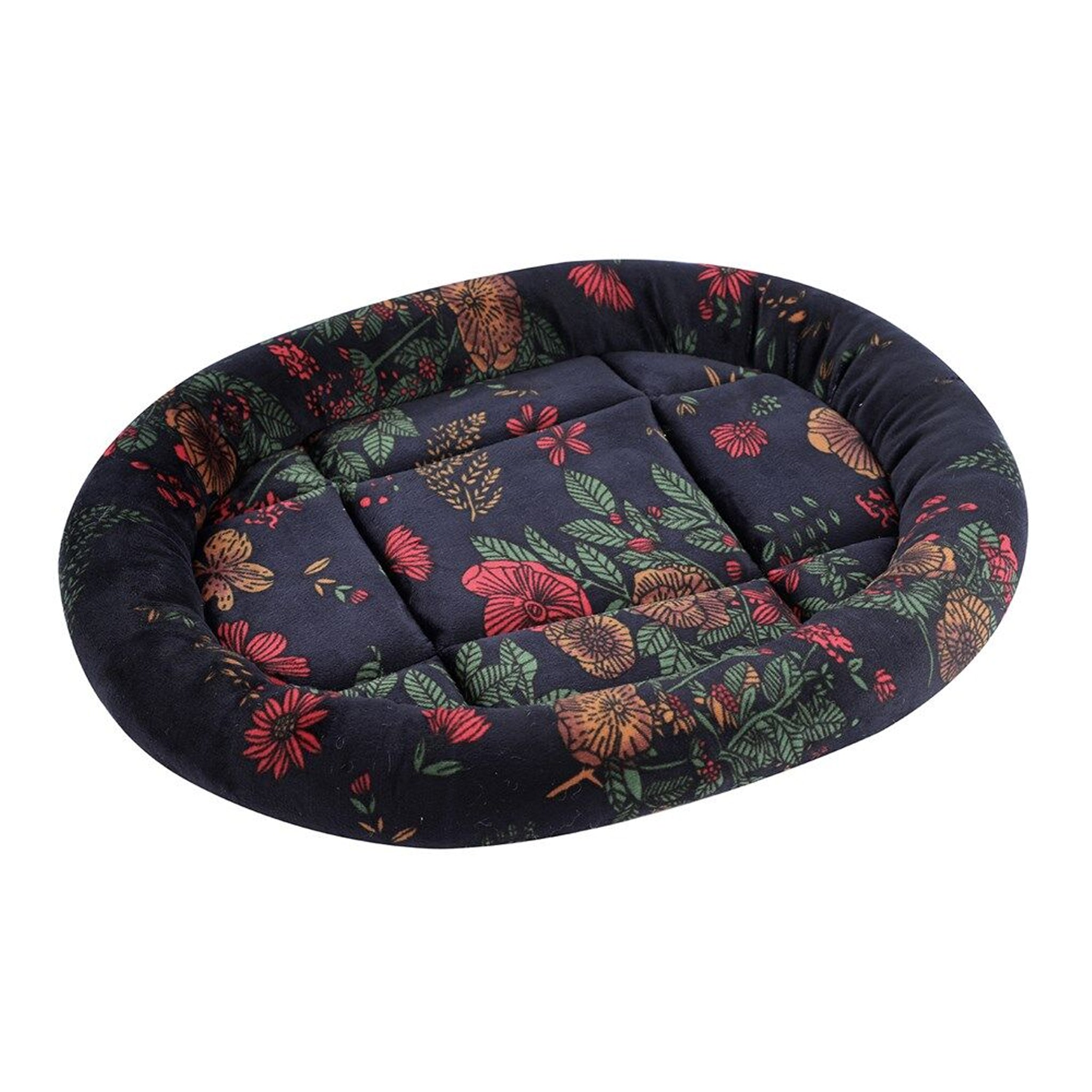 Floral Cat Bed Oval 3 Assorted 42x36x4cm