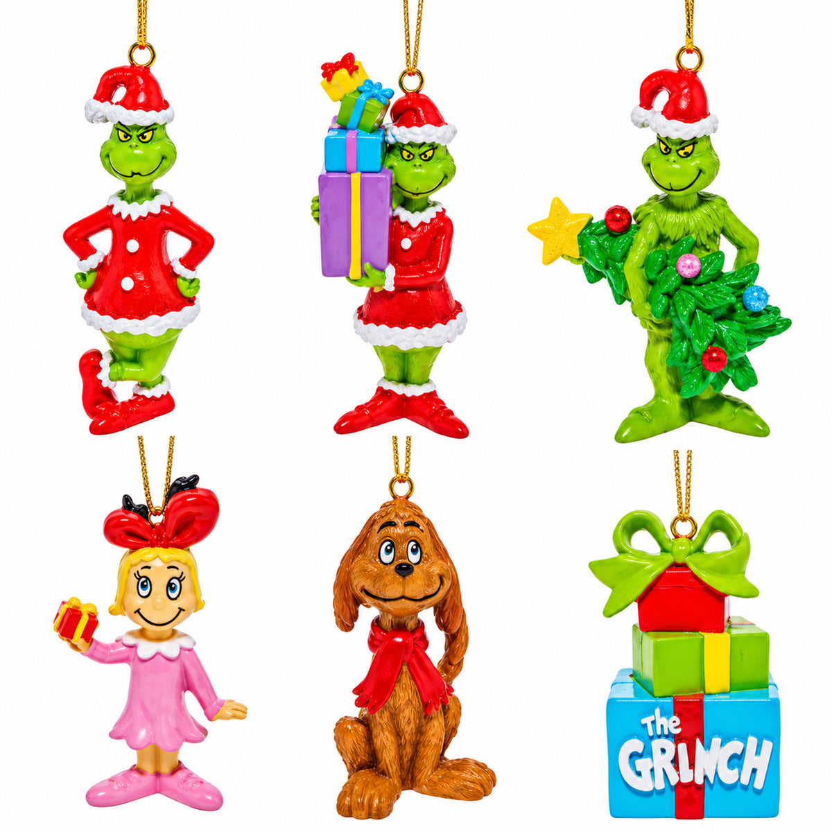 Grinch Tree Decorations Assorted