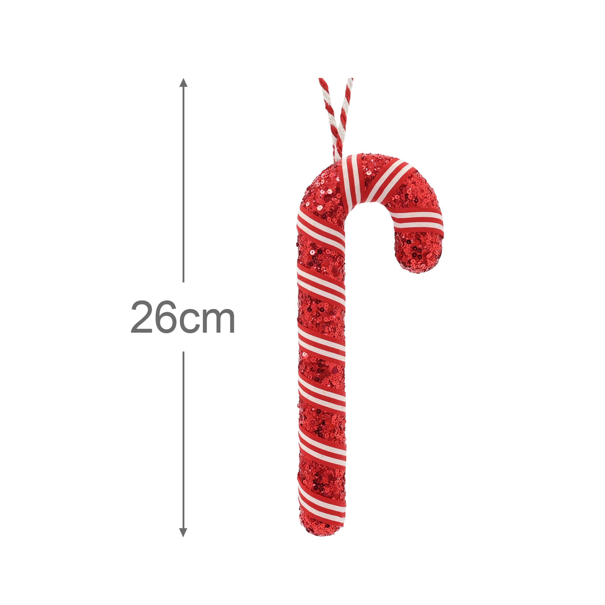 Hanging Sequins Candycane Assorted