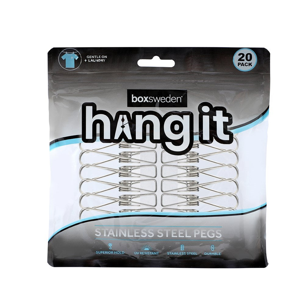 Hangit Stainless Steel Pegs – 6cm (20 Pack)