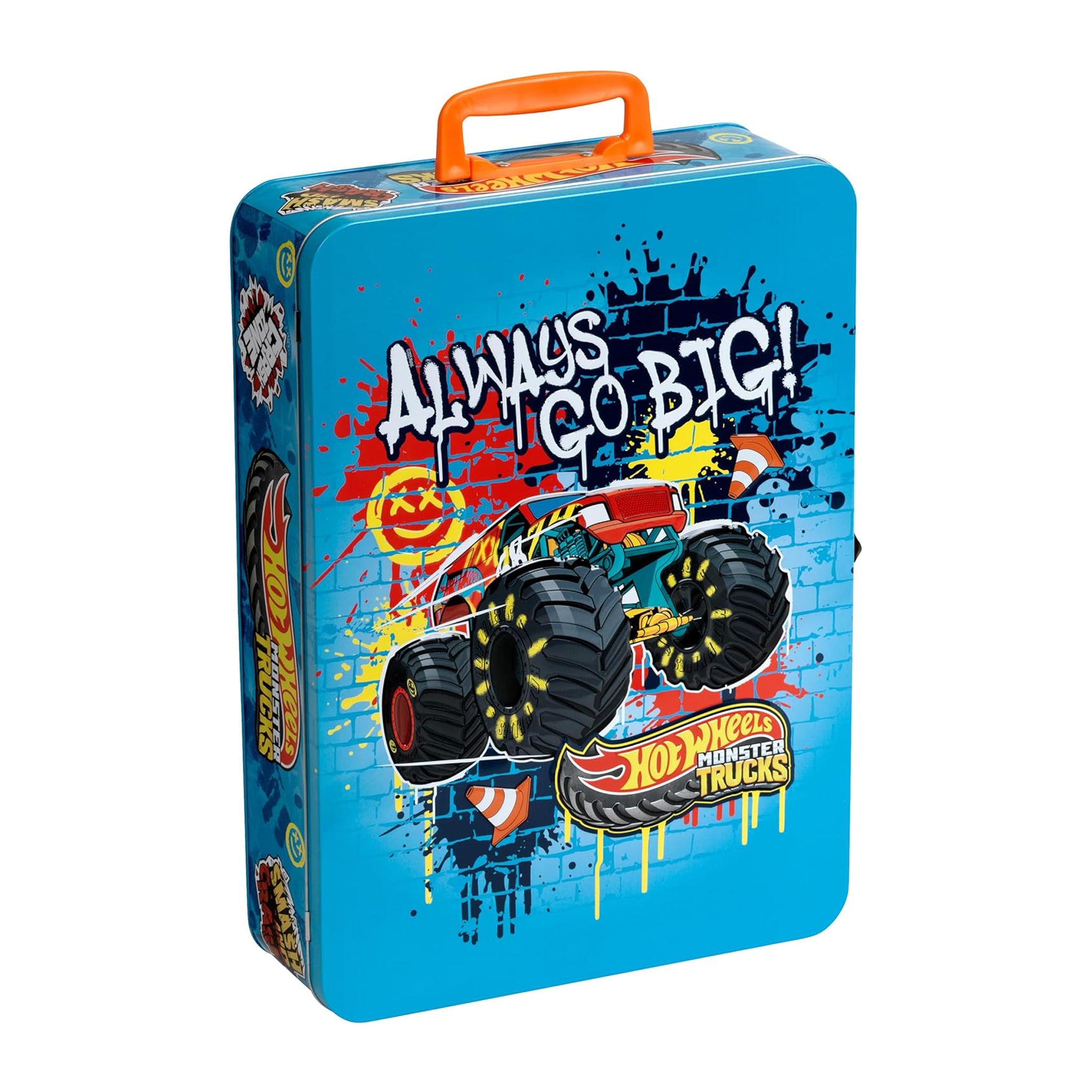 Hot Wheels Collection Tin Carry Case for 8 Monster Trucks