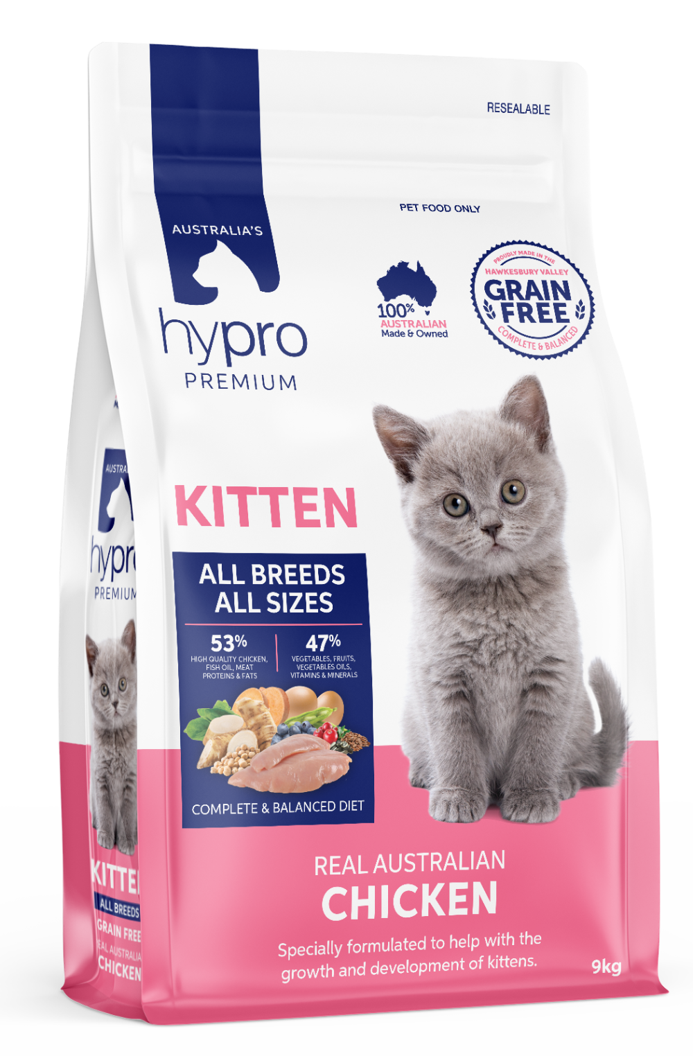 Hypro Premium Kitten All Breeds Grain Free Chicken Dry Cat Food
