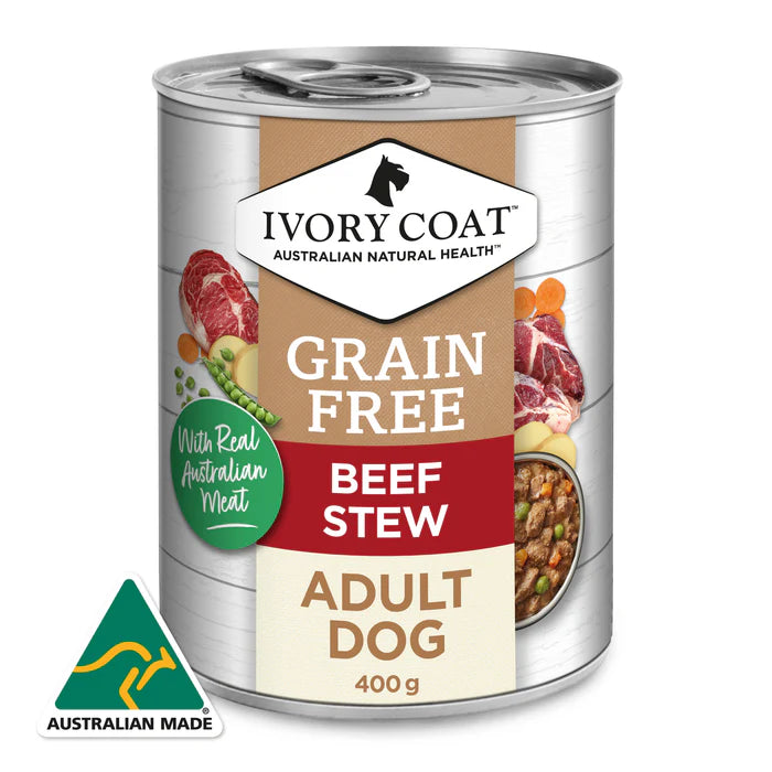 Ivory Coat Adult Dog Grain Free Beef Stew 400g 12pk